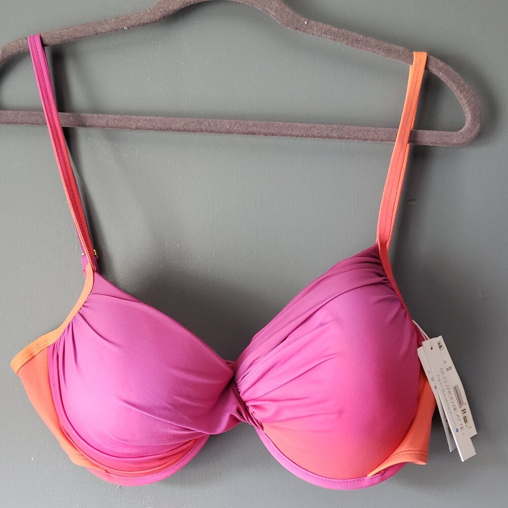 BLEU Rod Beattie Cool breeze Underwire Bikini Top Purple Crush 14